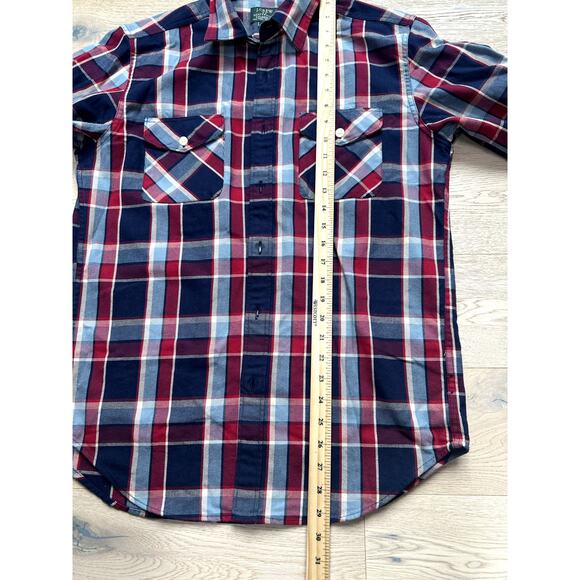 J. Crew Heavyweight Flannel Red/Blue Plaid Men's Size Medium - Picture 11 of 12